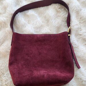 Madewell burgundy suede purse
